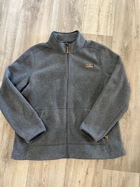 L.L.Bean Gray Fleece Zip-Up